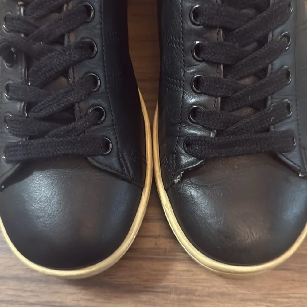 Isabel Marant Black Leather Bart Sneakers Size 37 - Picture 4 of 8